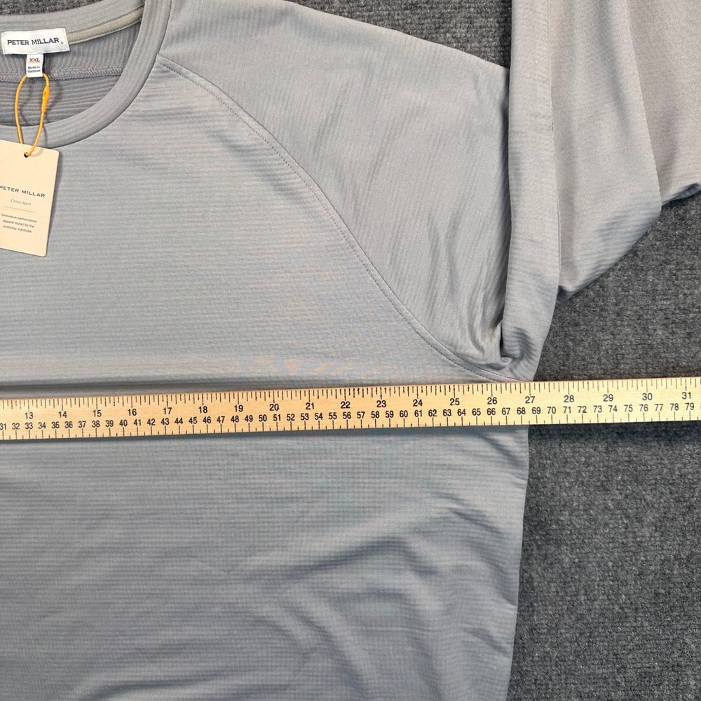 Peter Millar Men's 2XL Gray Gale Beaumont‎ Performance Crewneck Pullover Stretch - Picture 11 of 15